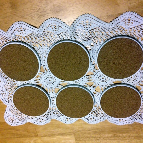 Abstract artisan coaster set - Picture 5 of 5